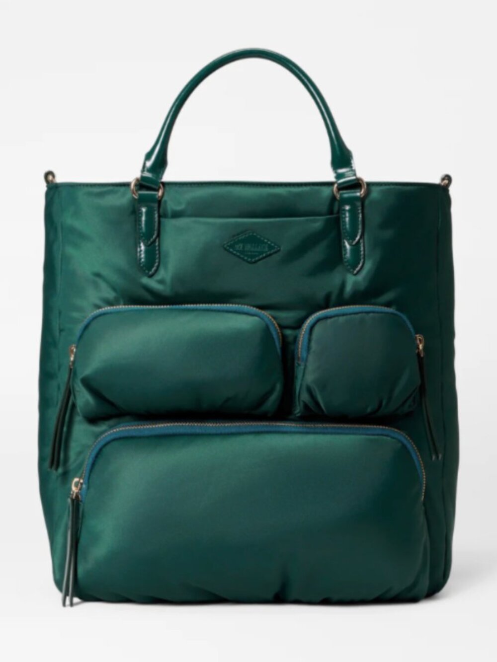 MZ Wallace Emerald Green Large Chelsea Handle Tote Luggage Sleeve BAB NWT